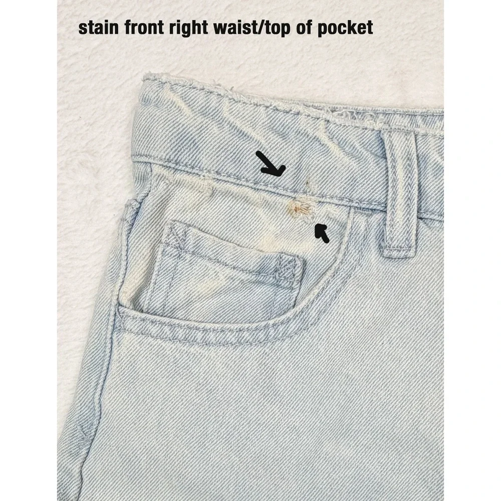 Justice Girls Jeans Ring Pop Bazooka Collaboration Size 10 Light Blue Denim